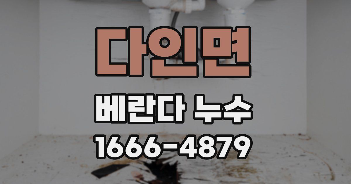 다인면 베란다 누수