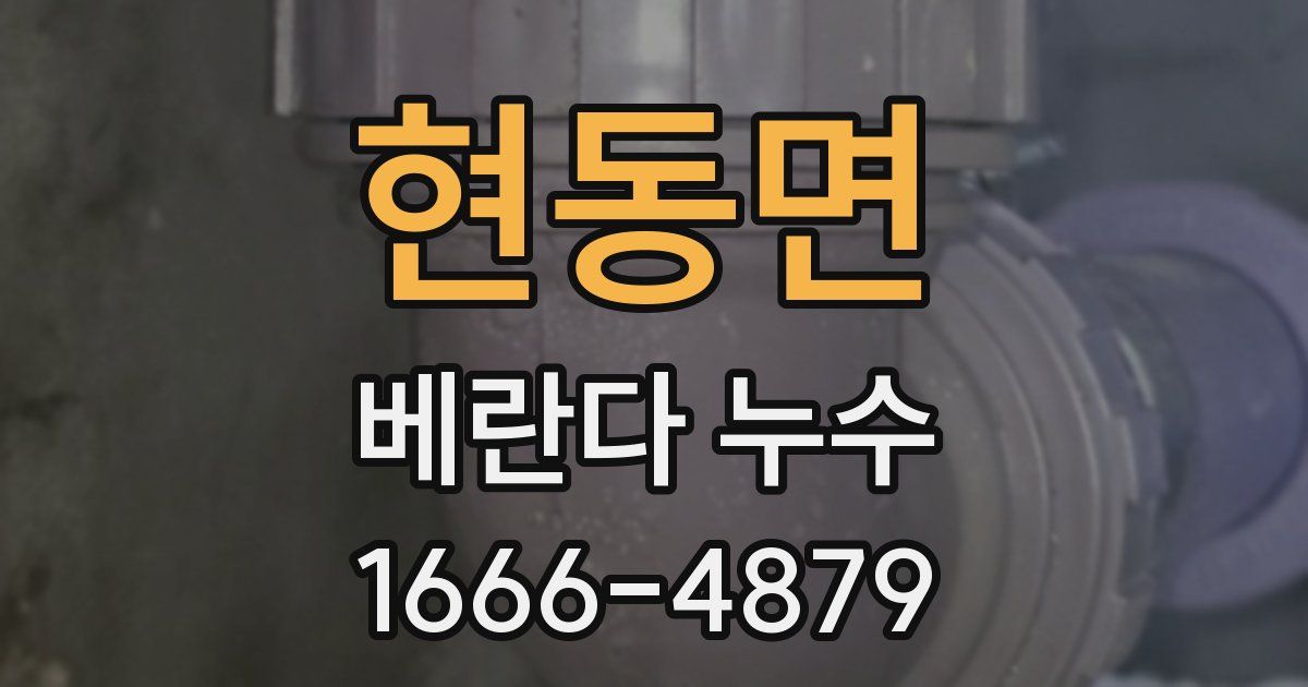 현동면 베란다 누수