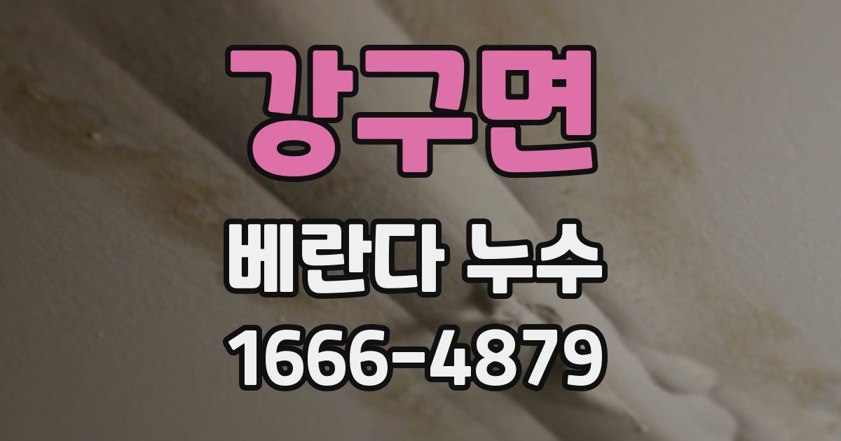 강구면 베란다 누수