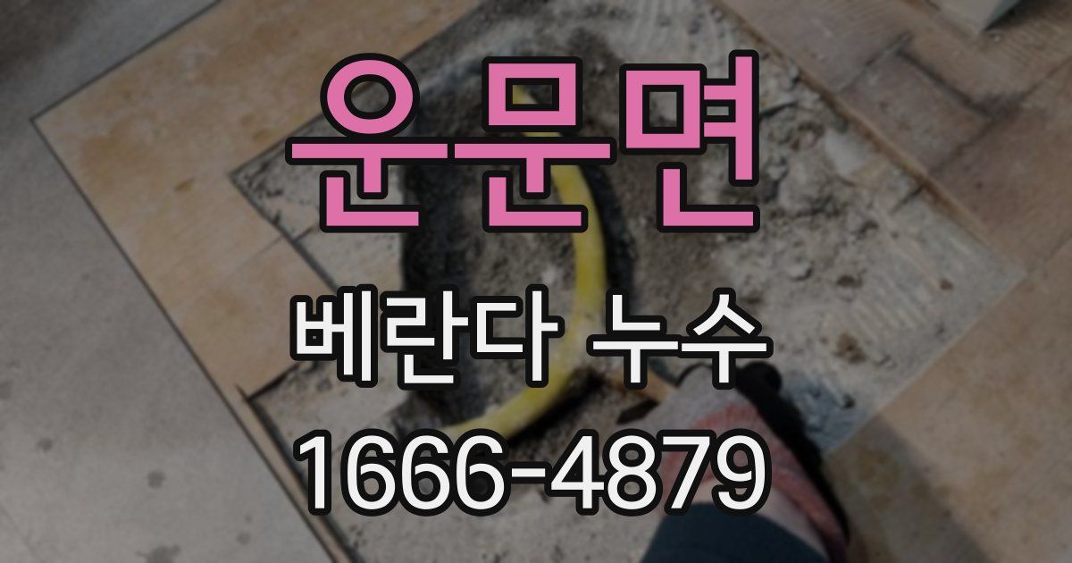 운문면 베란다 누수