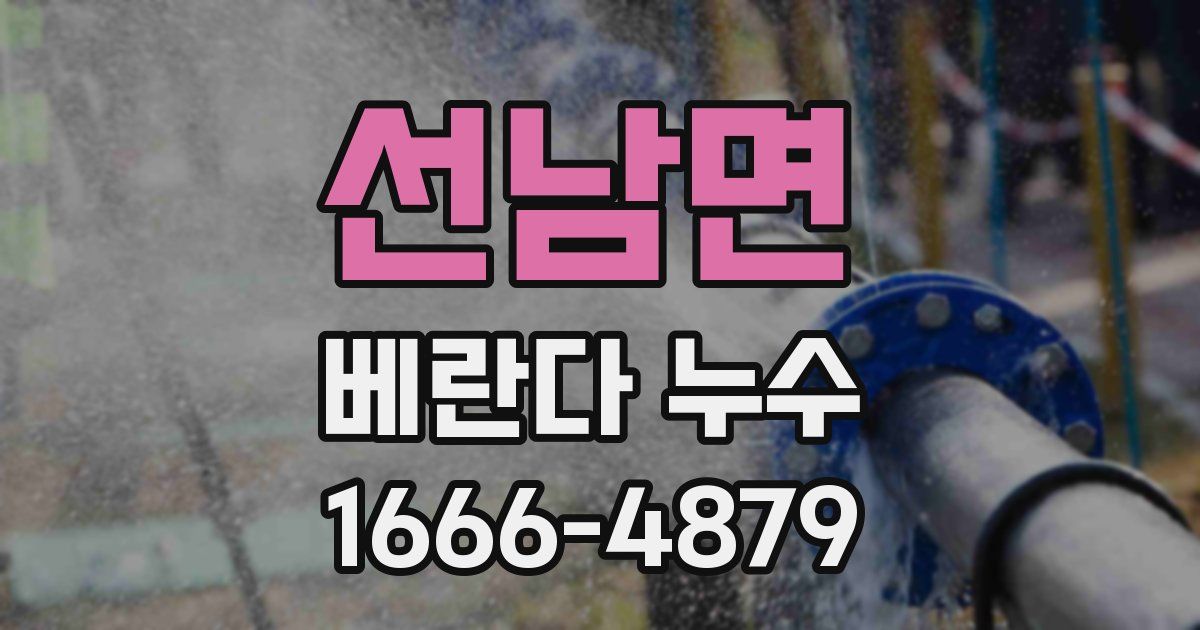 선남면 베란다 누수
