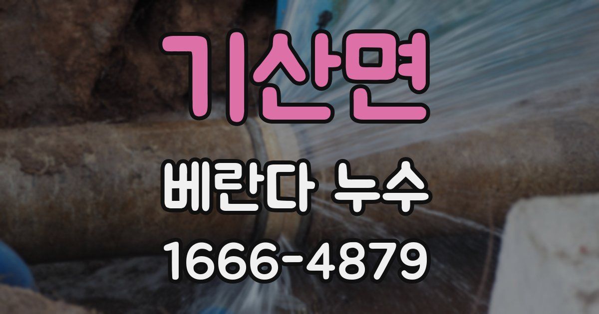 기산면 베란다 누수