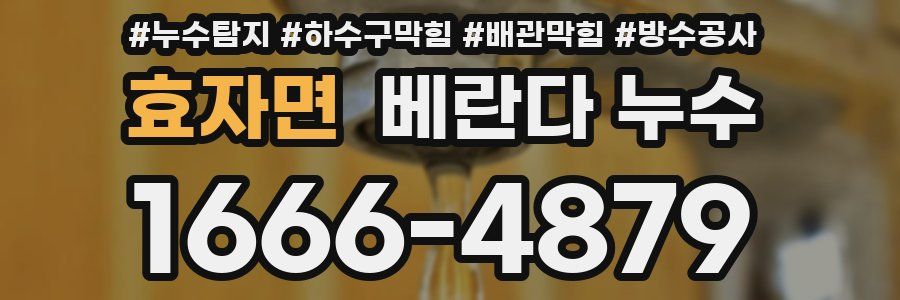 효자면 베란다 누수