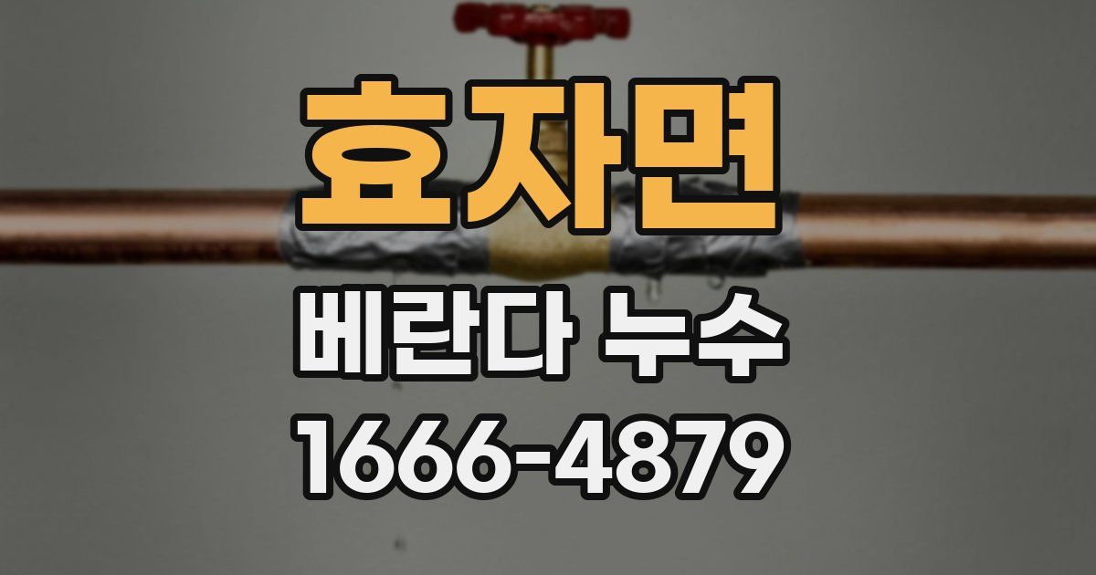 효자면 베란다 누수