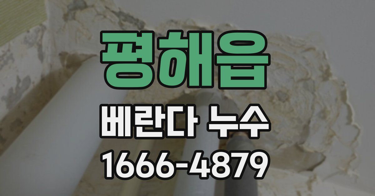 평해읍 베란다 누수