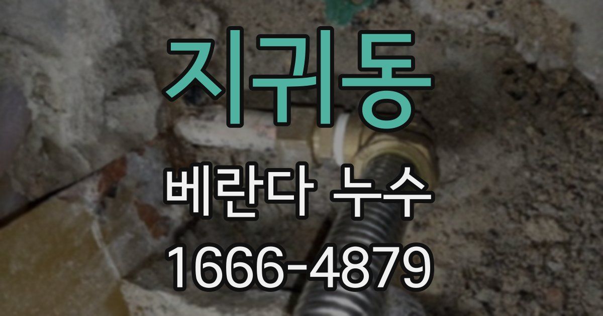 지귀동 베란다 누수