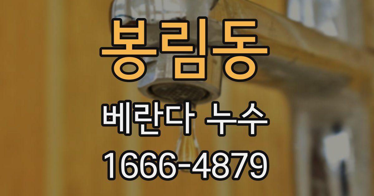 봉림동 베란다 누수