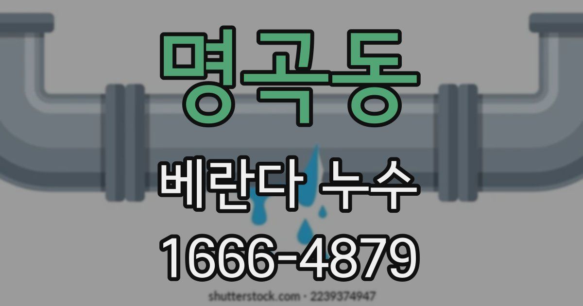 명곡동 베란다 누수