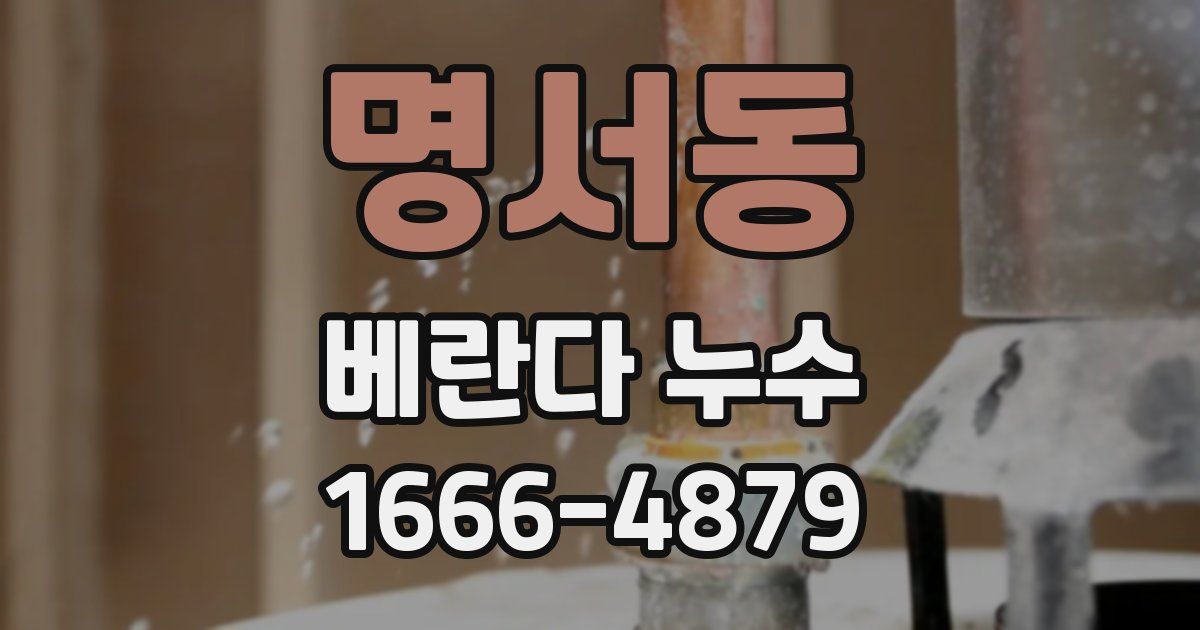 명서동 베란다 누수