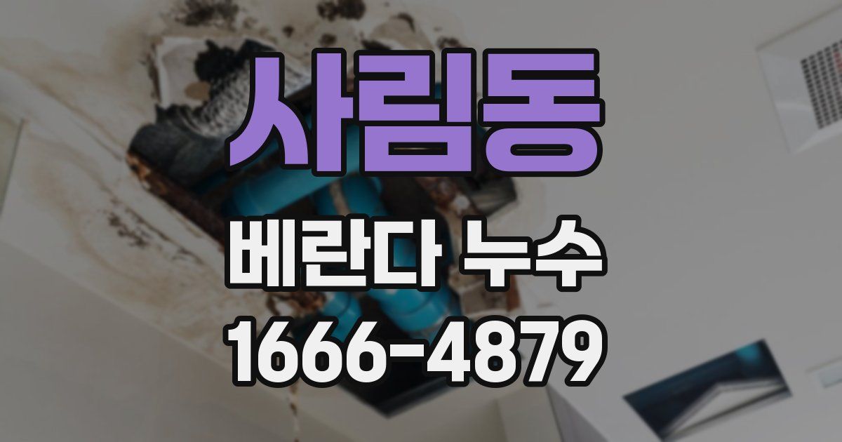 사림동 베란다 누수