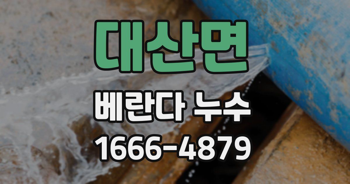 대산면 베란다 누수