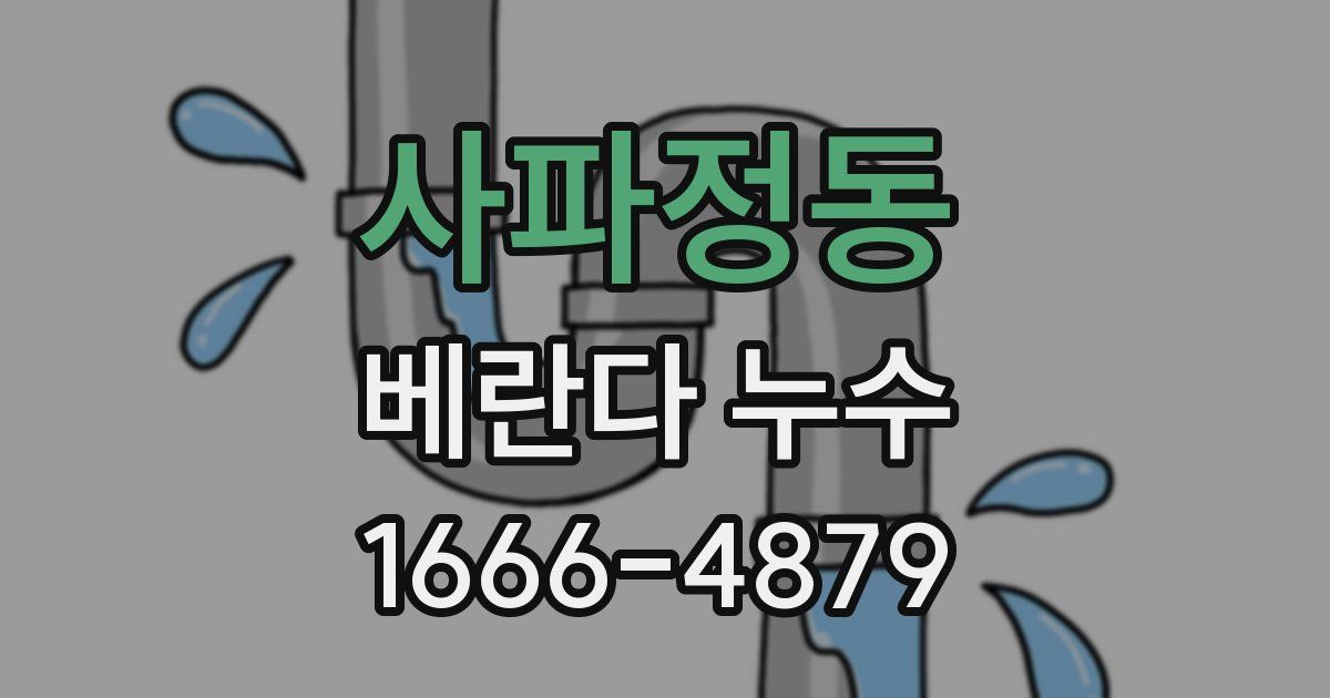 사파정동 베란다 누수