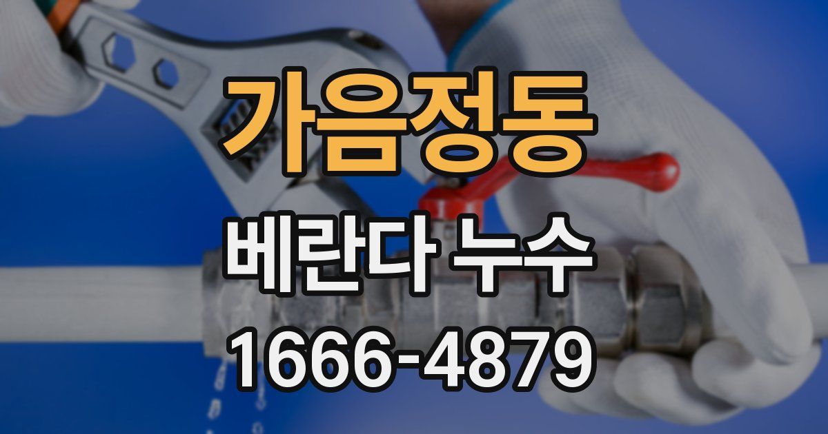 가음정동 베란다 누수