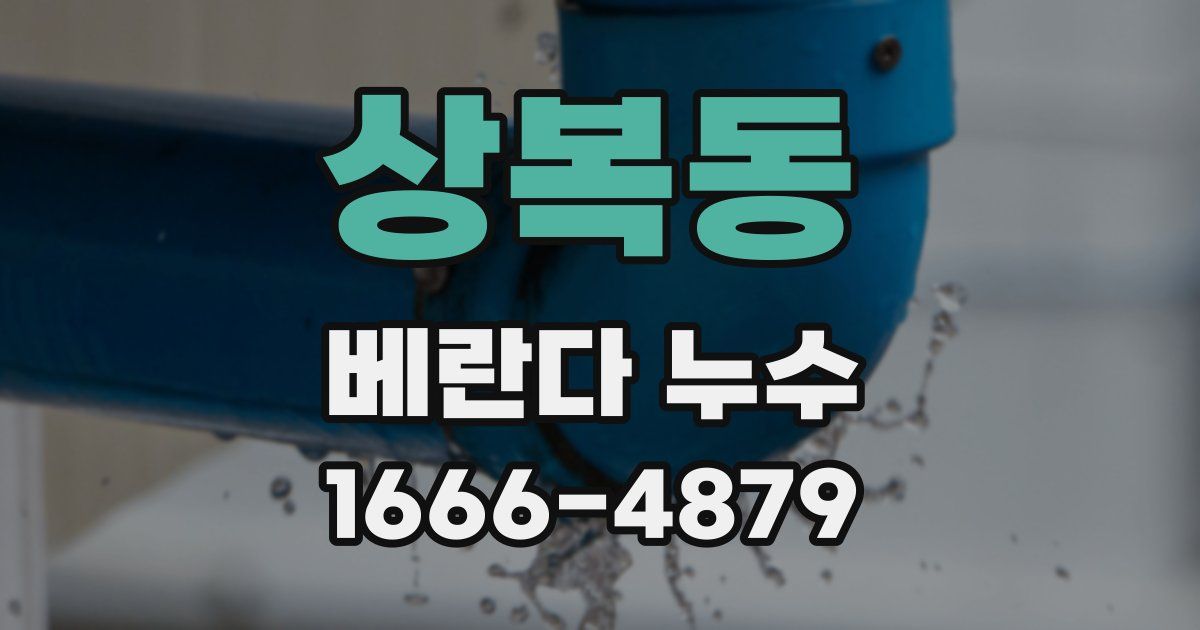 상복동 베란다 누수