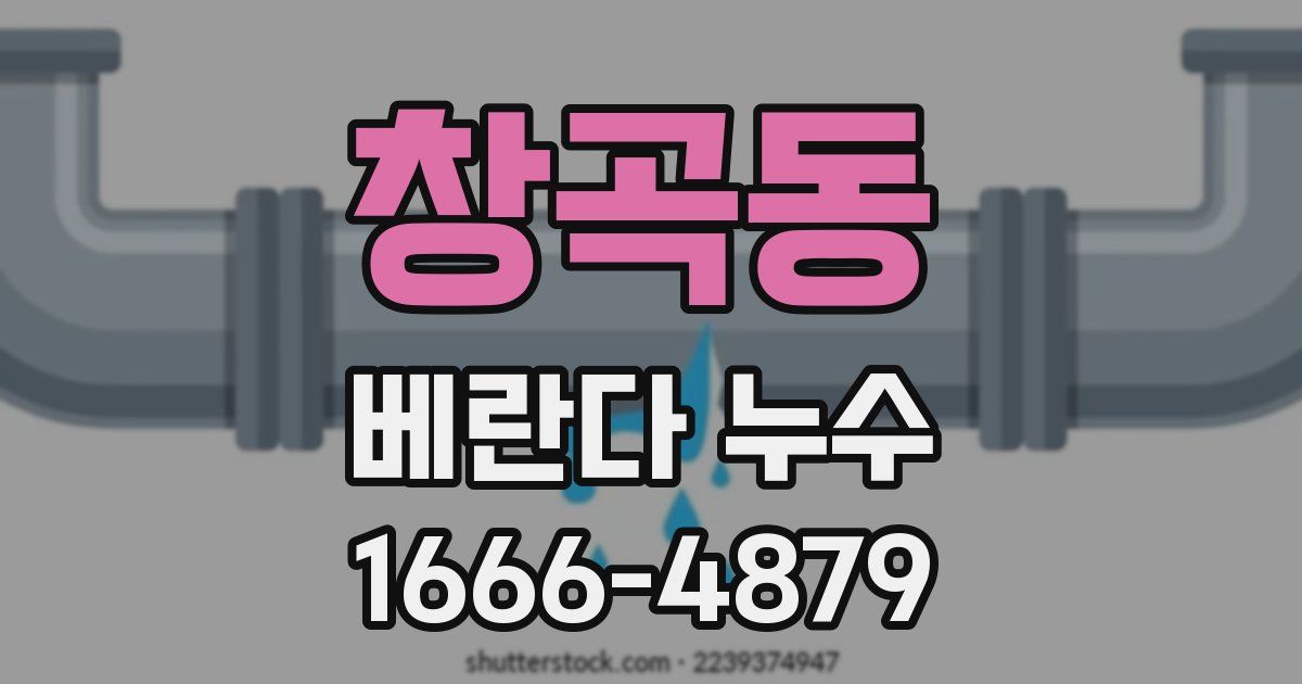 창곡동 베란다 누수