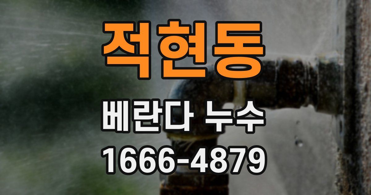 적현동 베란다 누수