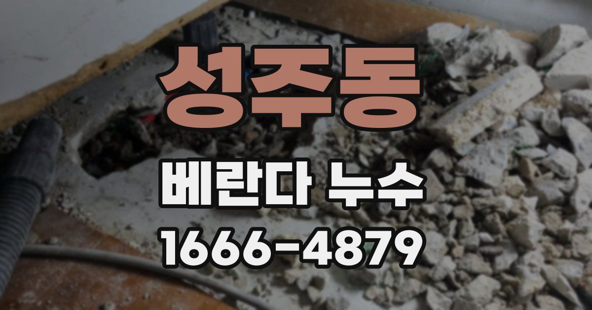 성주동 베란다 누수