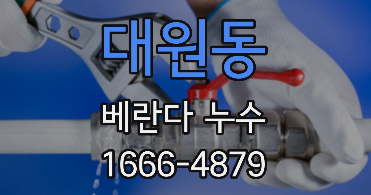 대원동 베란다 누수