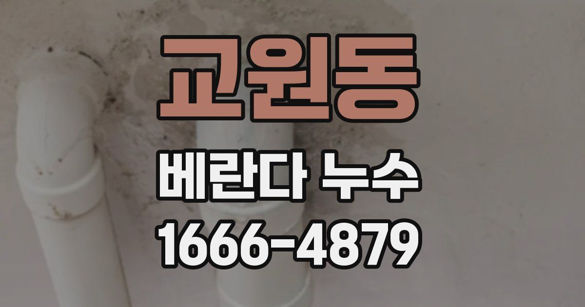 교원동 베란다 누수