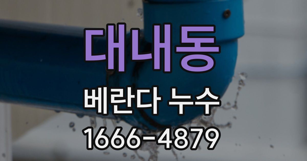 대내동 베란다 누수
