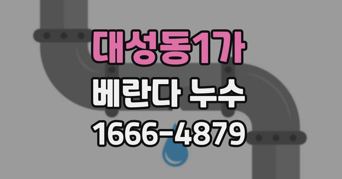 대성동1가 베란다 누수