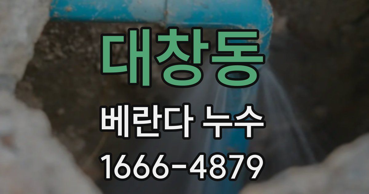 대창동 베란다 누수