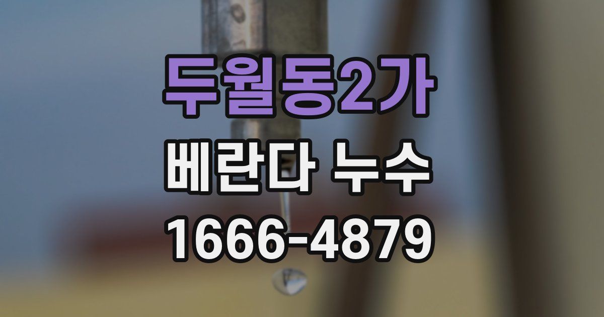 두월동2가 베란다 누수
