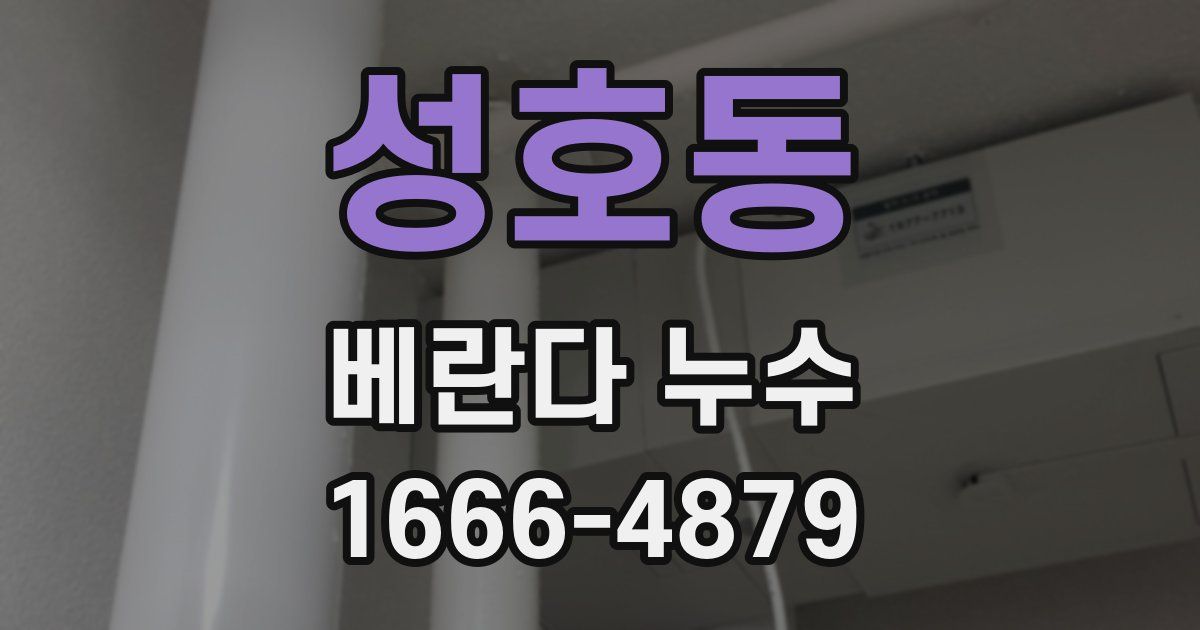 성호동 베란다 누수