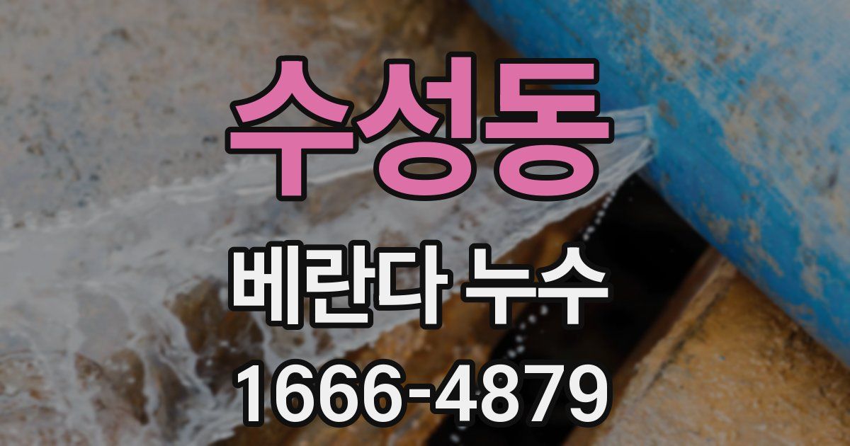 수성동 베란다 누수