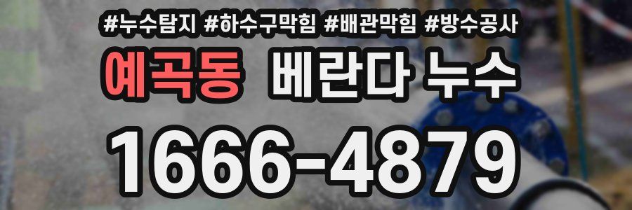 예곡동 베란다 누수