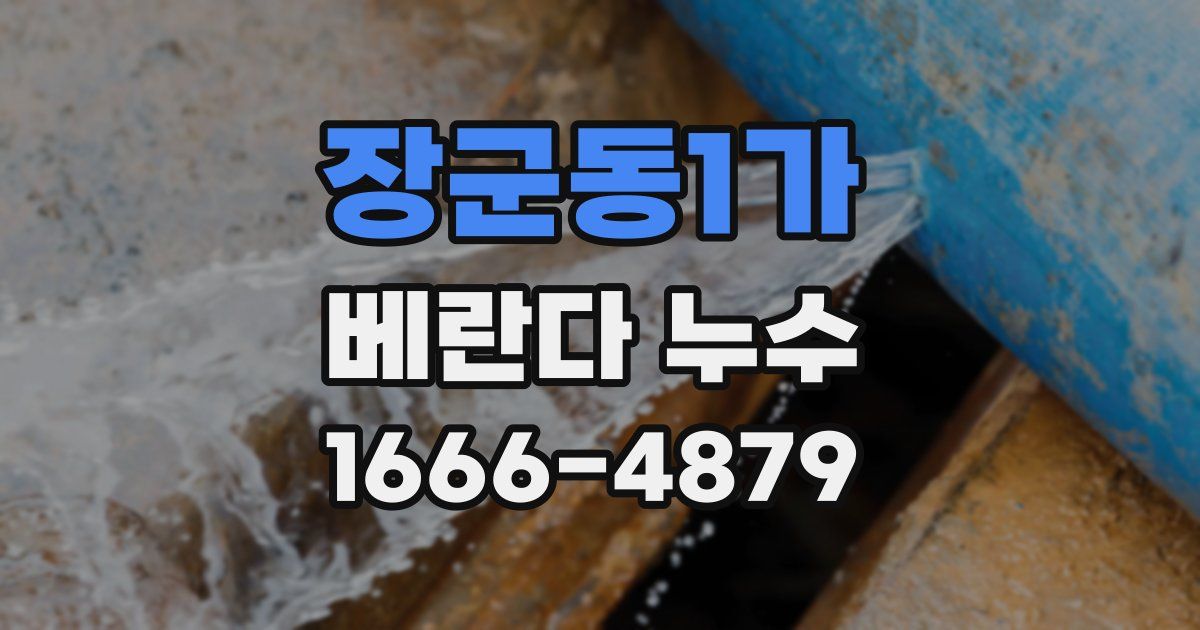 장군동1가 베란다 누수
