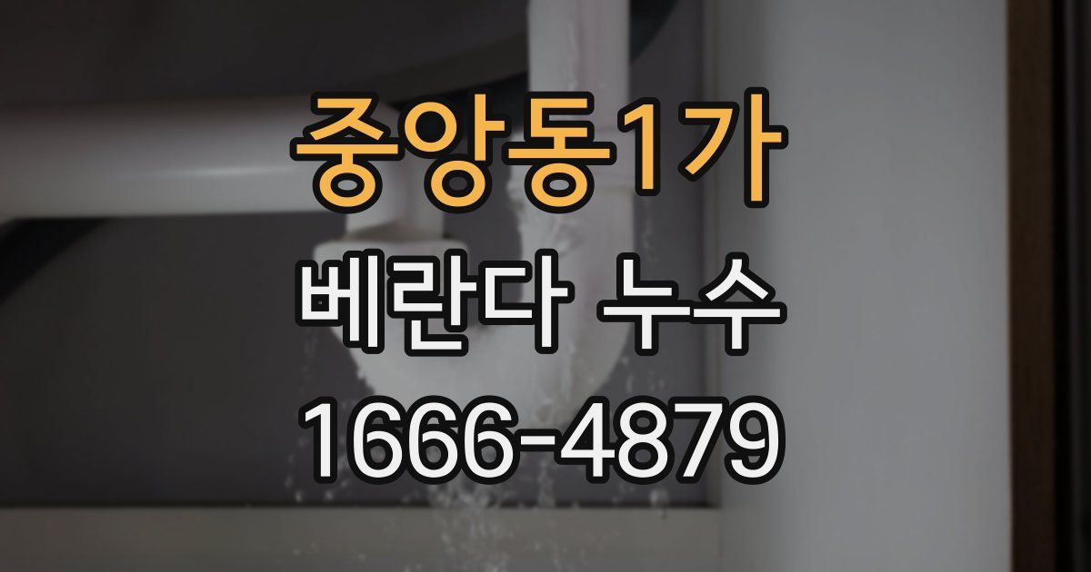 중앙동1가 베란다 누수