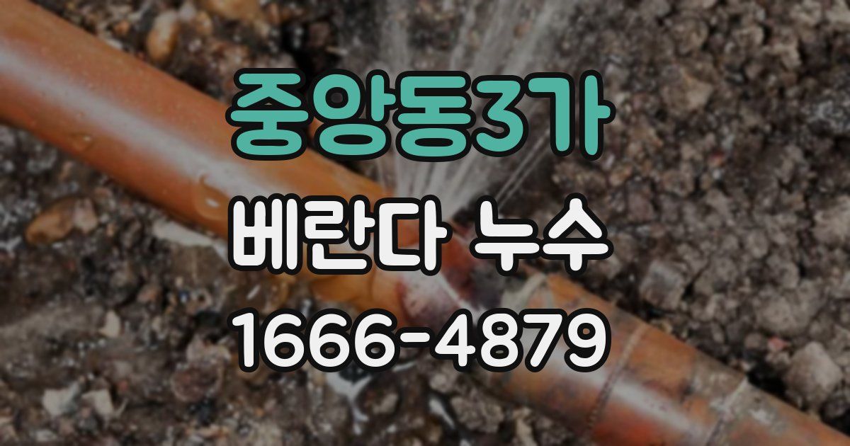 중앙동3가 베란다 누수