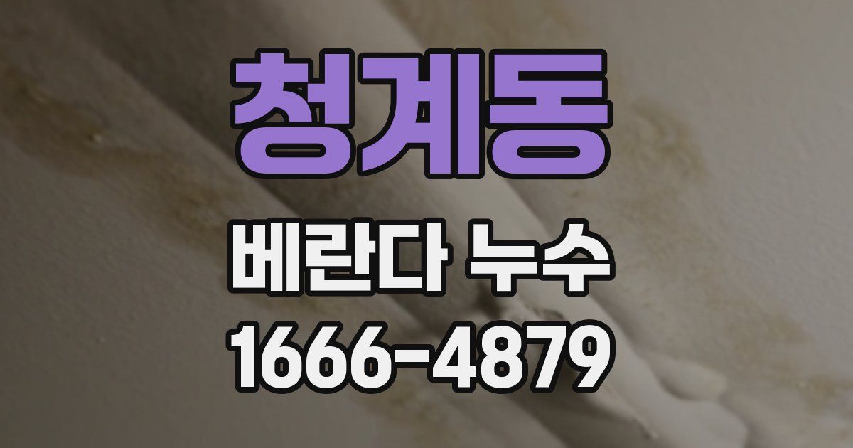 청계동 베란다 누수