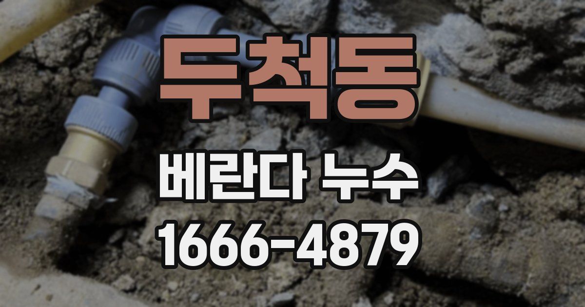 두척동 베란다 누수
