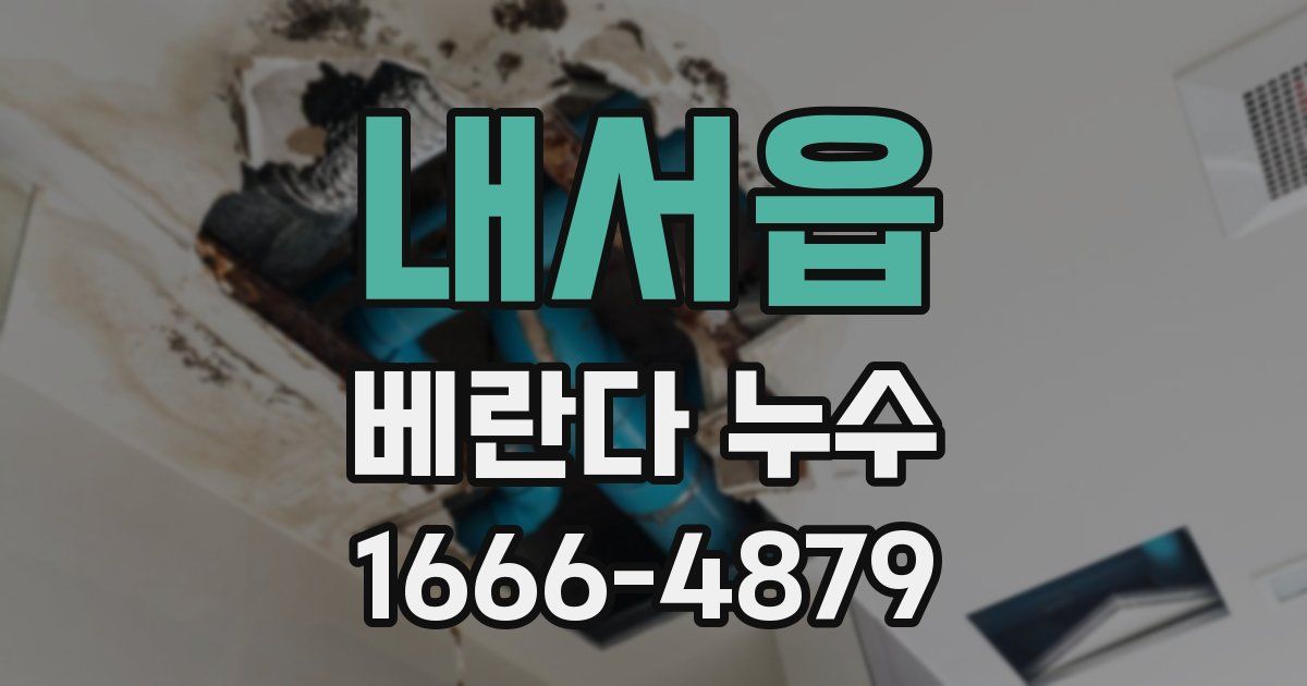 내서읍 베란다 누수