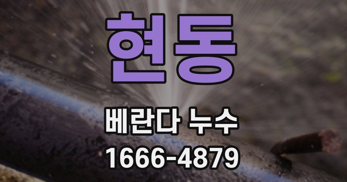 현동 베란다 누수