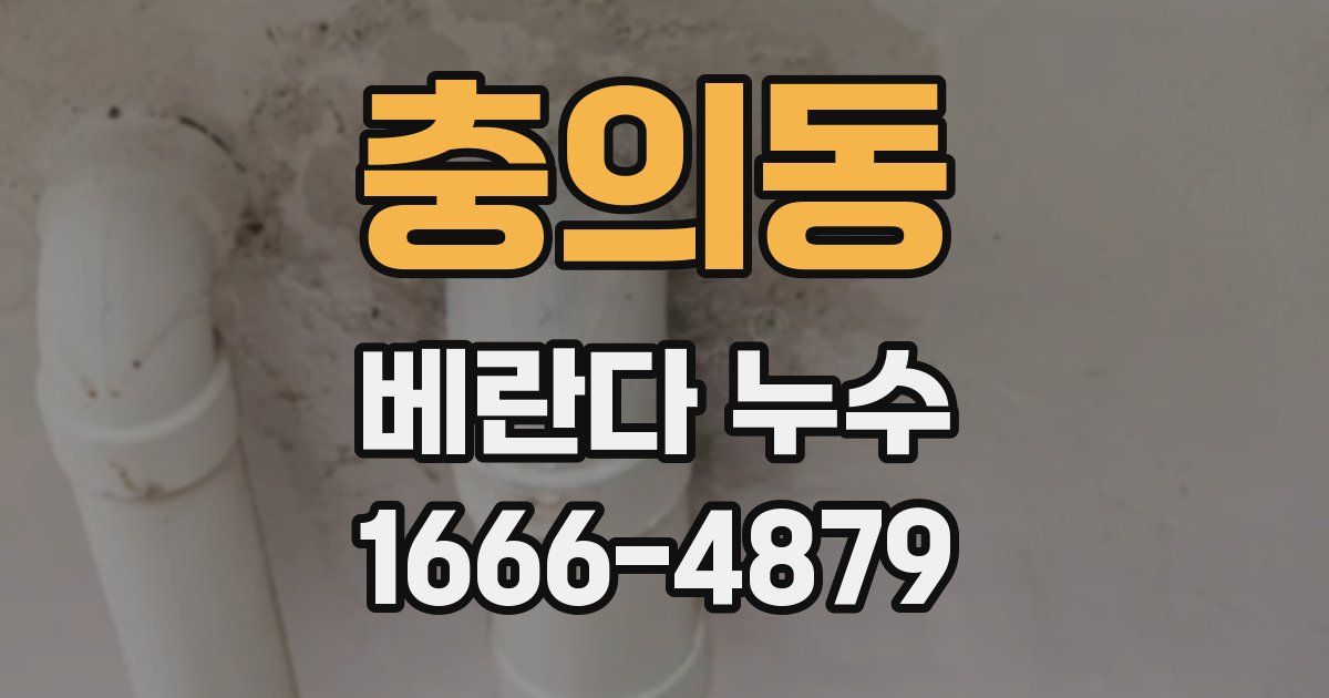 충의동 베란다 누수