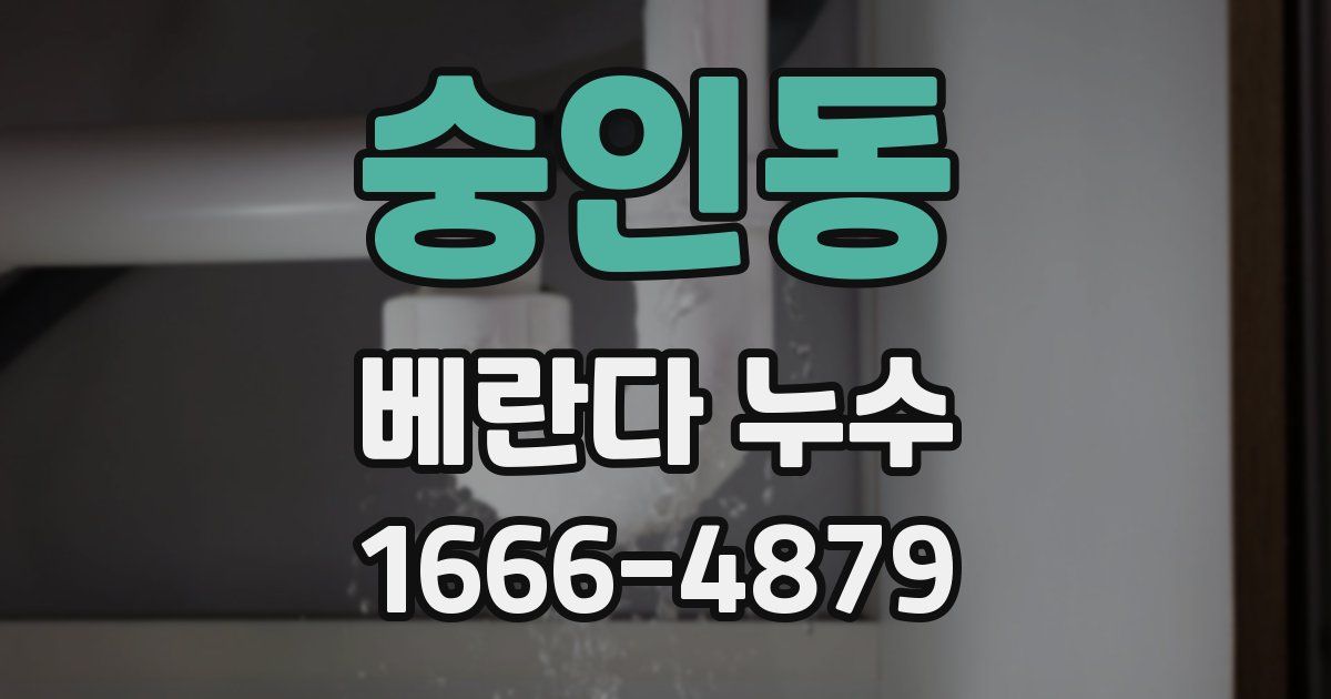 숭인동 베란다 누수