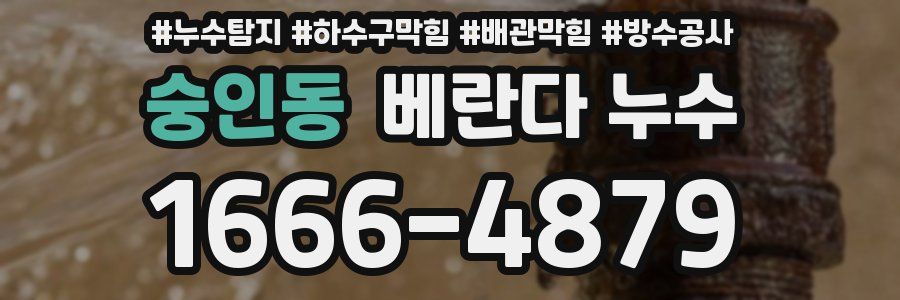 숭인동 베란다 누수