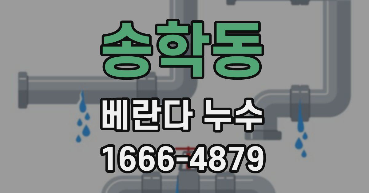 송학동 베란다 누수