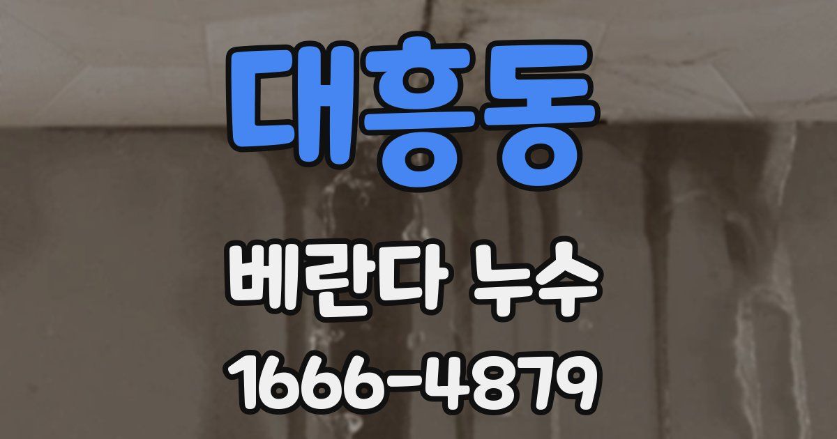 대흥동 베란다 누수