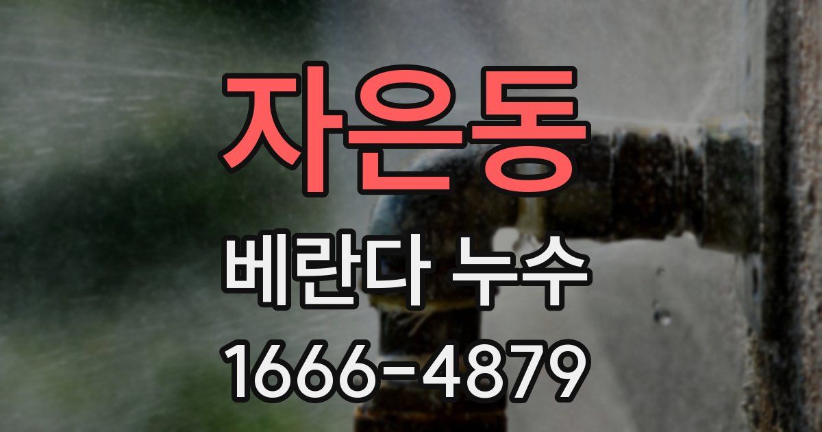 자은동 베란다 누수