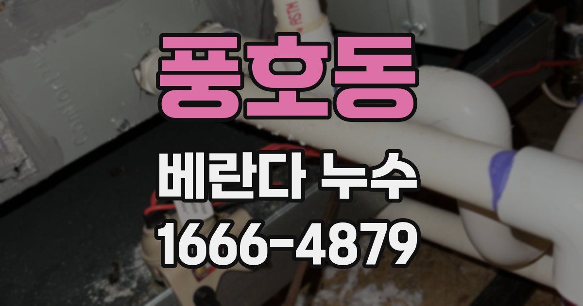 풍호동 베란다 누수