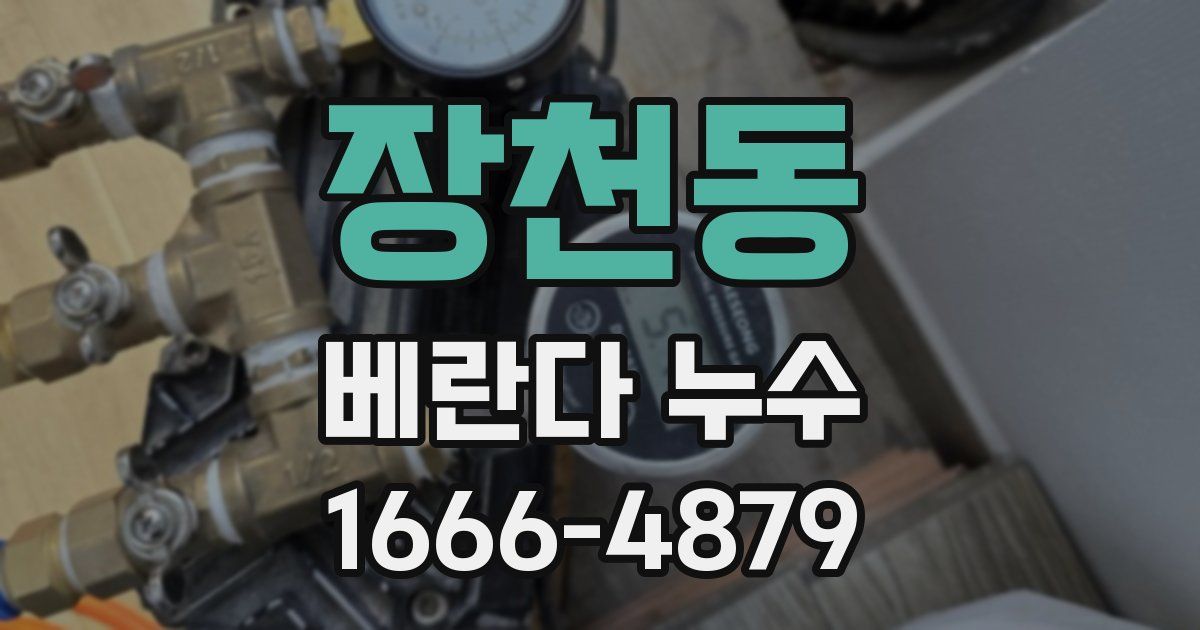 장천동 베란다 누수
