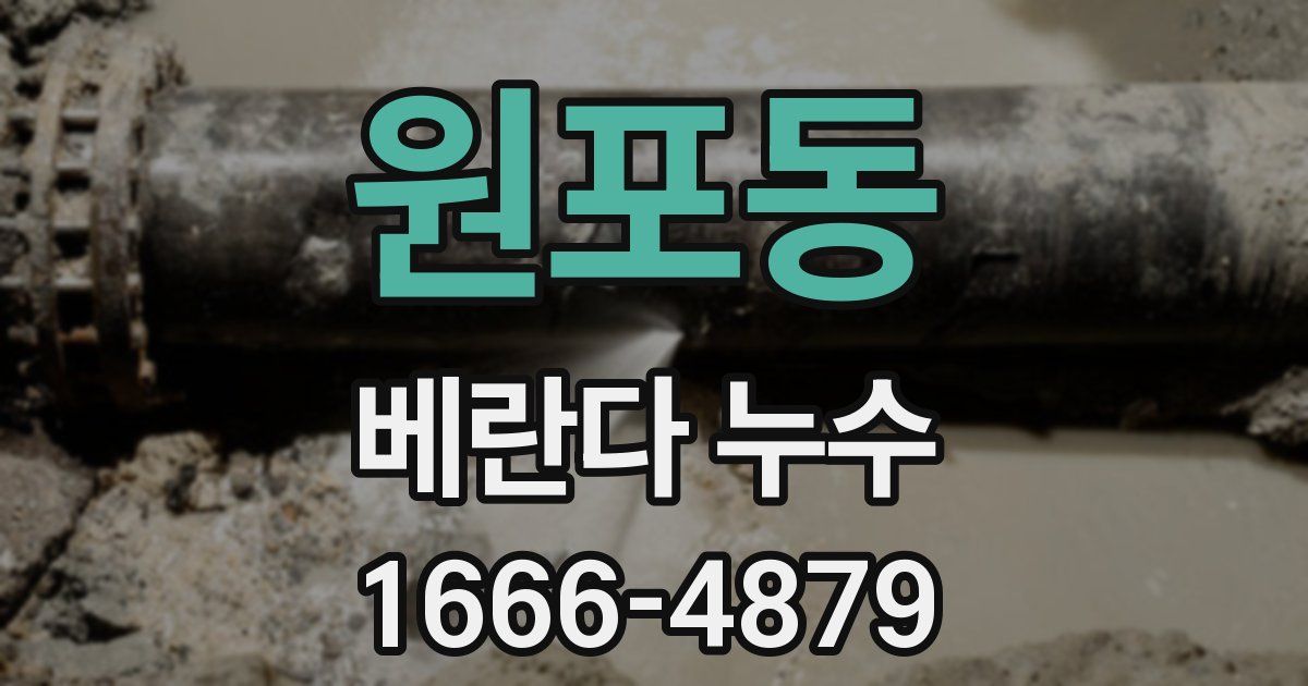 원포동 베란다 누수