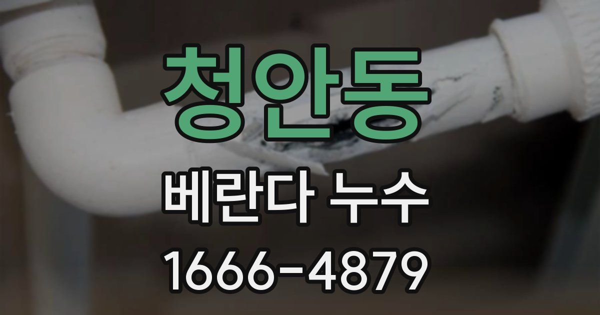 청안동 베란다 누수
