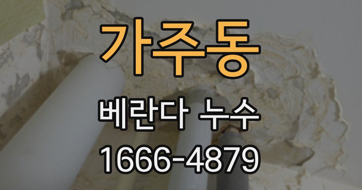 가주동 베란다 누수