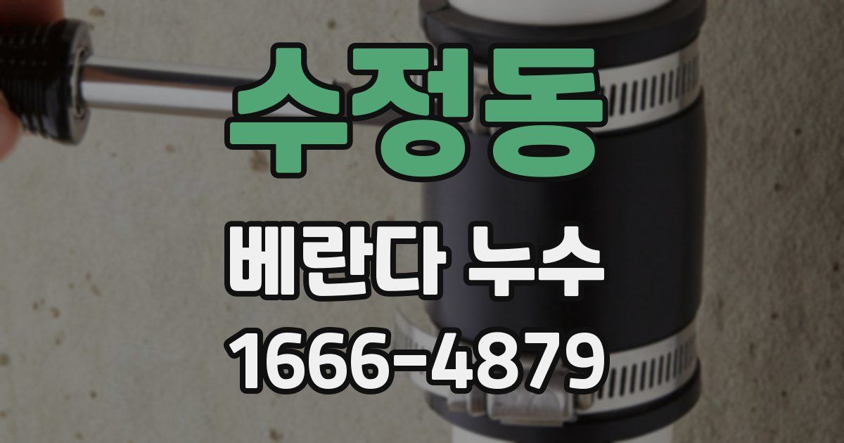 수정동 베란다 누수