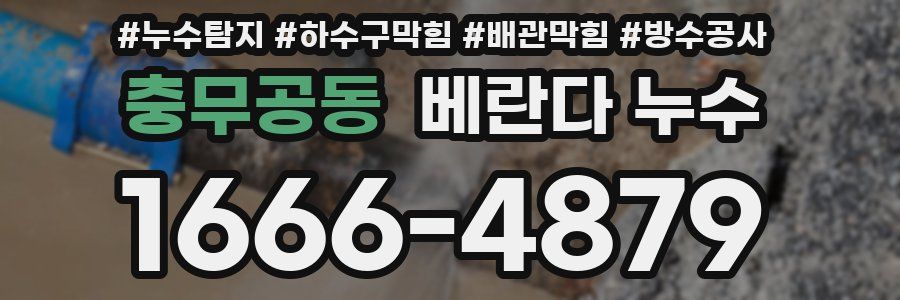 충무공동 베란다 누수
